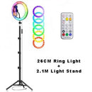 10 Inch Wireless RGB Ring Light + Tripod 2.10M