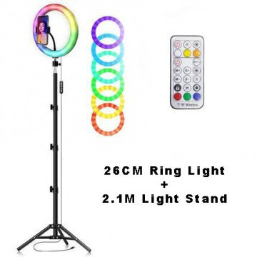 10 Inch Wireless RGB Ring Light + Tripod 2.10M