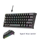 Bajeal G101 RGB Mechanical Gaming Keyboard 61 keys Blue Switches