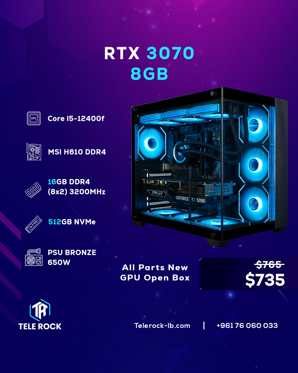 Gaming PC : Core i5-12400f, 3070