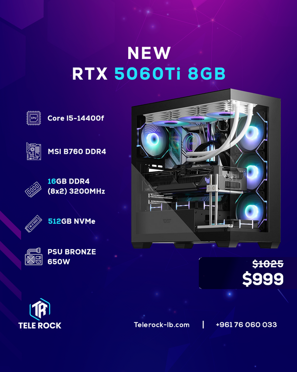 Gaming PC : Core i5-14400f, 5060Ti 8GB