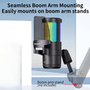 JMARY MC-PW13 360 Degree Rotating RGB Light Desktop Microphone