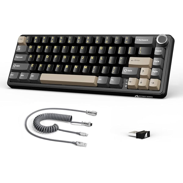 ATTACK SHARK X66 Wireless Mechanical Keyboard with Side Printed PBT Keycaps