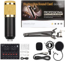 BM800 Microphone Kit with V8 Sound Card – Studio Mic Set for Streaming & Recording