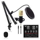 BM800 Microphone Kit with V8 Sound Card – Studio Mic Set for Streaming & Recording