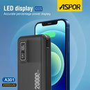 Aspor 20000mAh Power Bank A301