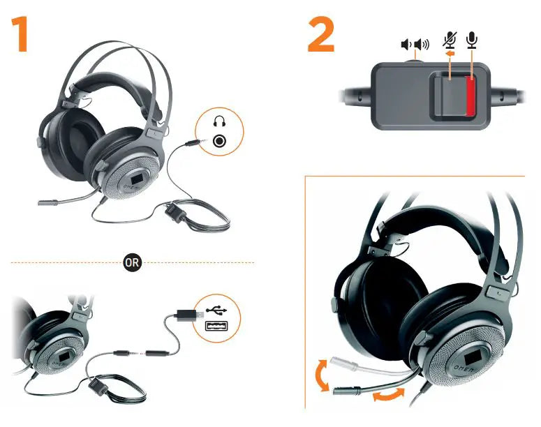 HP Omen Blast Head Wired Gaming Headset