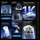 Attack Shark V3 Pro Ultra-Light Tri-Mode Gaming Mouse with Charging Dock