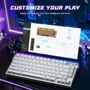 ATTACK SHARK R85 HE Wired Magnetic Rapid Trigger Gaming Keyboard – White Contour