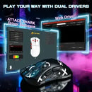 Attack Shark V3 Pro Ultra-Light Tri-Mode Gaming Mouse with Charging Dock