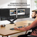 CX01-02 Adjustable Dual Monitor ARM Desk Stand 17–34 Inch